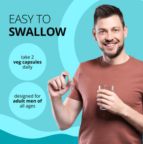 Stellar Labs Multivitamines Végétaliennes pour Hommes, capsules dans une main