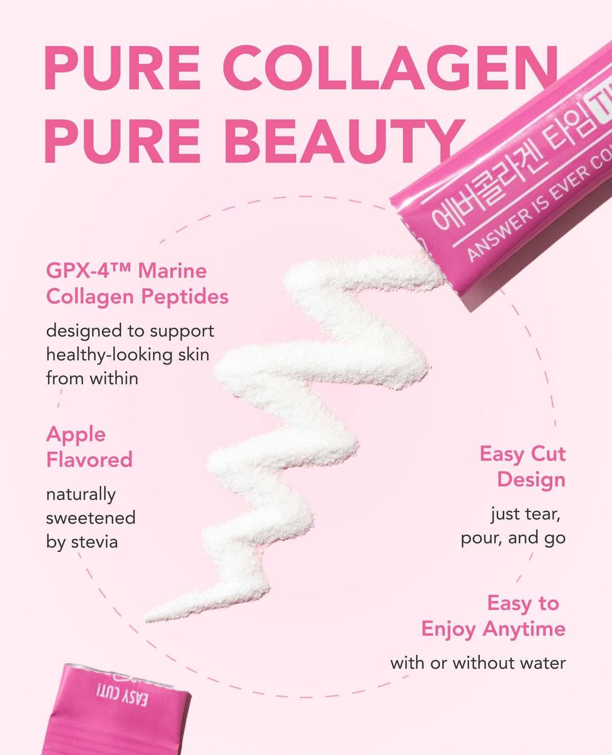 Stick de collagène marin EVER COLLAGEN avec dosage précis