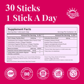 Stick de collagène ouvert avec contenu visible