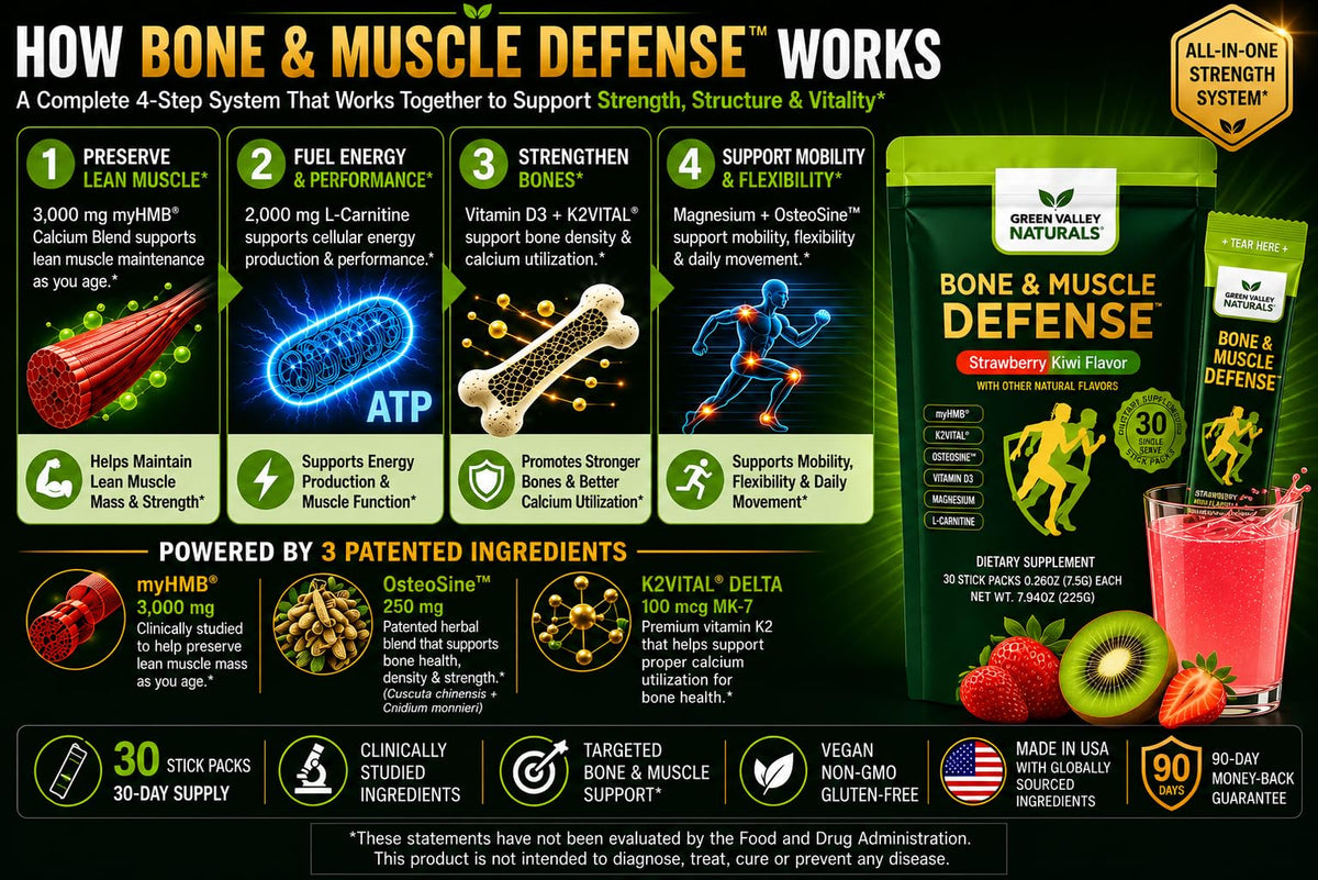 Stick de Défense Os & Muscles, mélange dans un verre d'eau