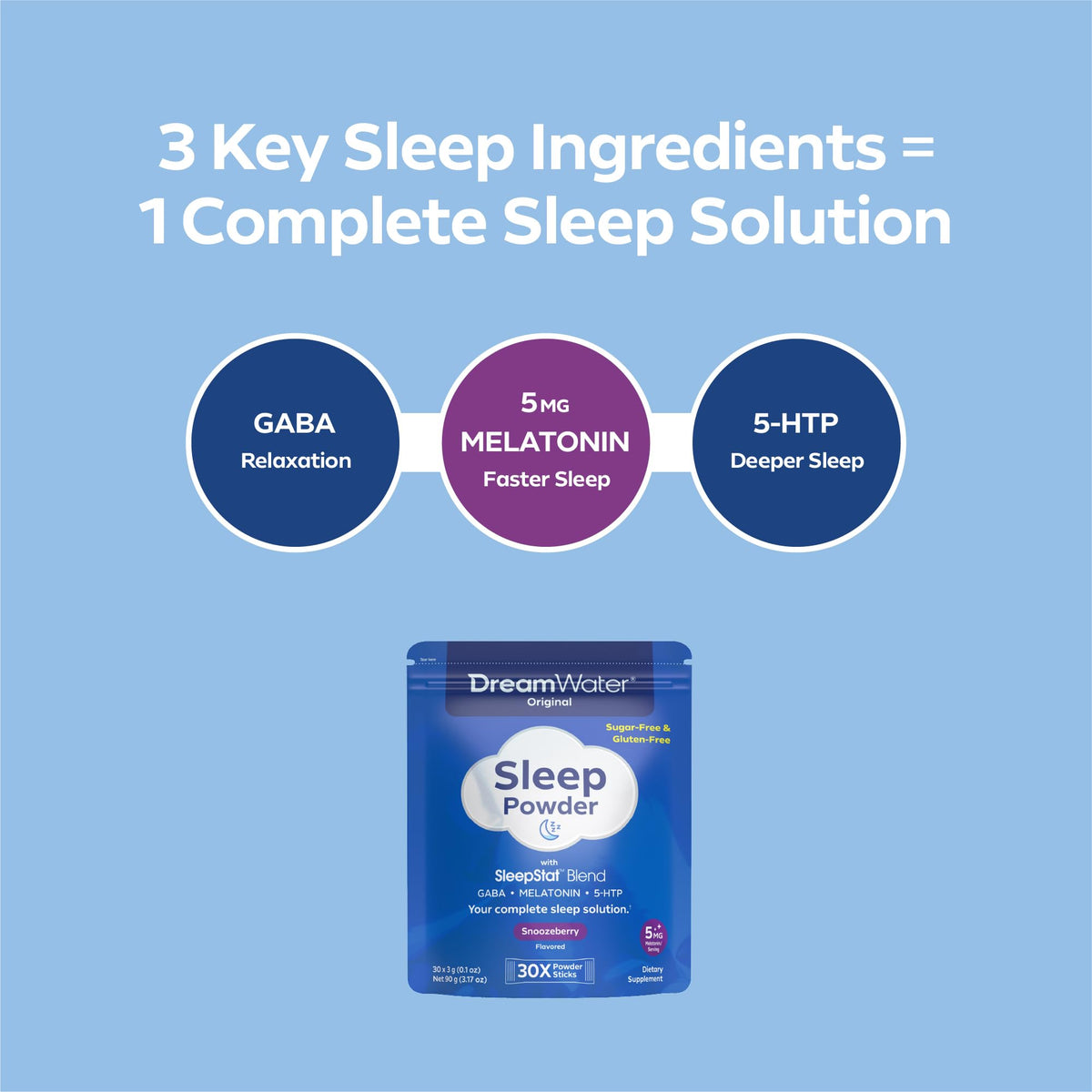 Stick de Dream Water Poudre de Sommeil Snoozeberry avec étiquette