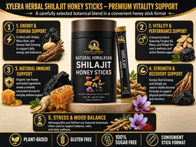 Stick de Shilajit Naturel XYLERA HERBAL ouvert avec miel