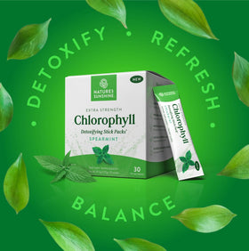 Stick Pack de Chlorophylle Nature's Sunshine menthe avec ingrédients