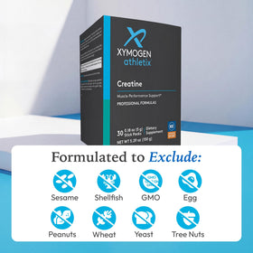 Stick pack de créatine monohydrate XYMOGEN ouvert