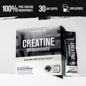Stick pack individuel de créatine monohydrate Jacked Factory