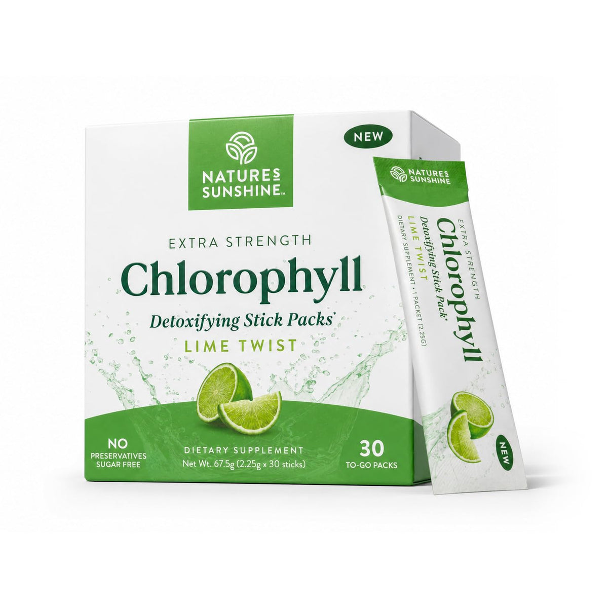 Stick Packs de Chlorophylle Nature's Sunshine vue de face