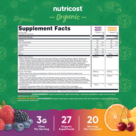 Stickpack Nutricost Super Greens saveur baie mélangée