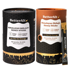Sticks de Shilajit Better Alt Classic et Caramel, paquet de 60 unités