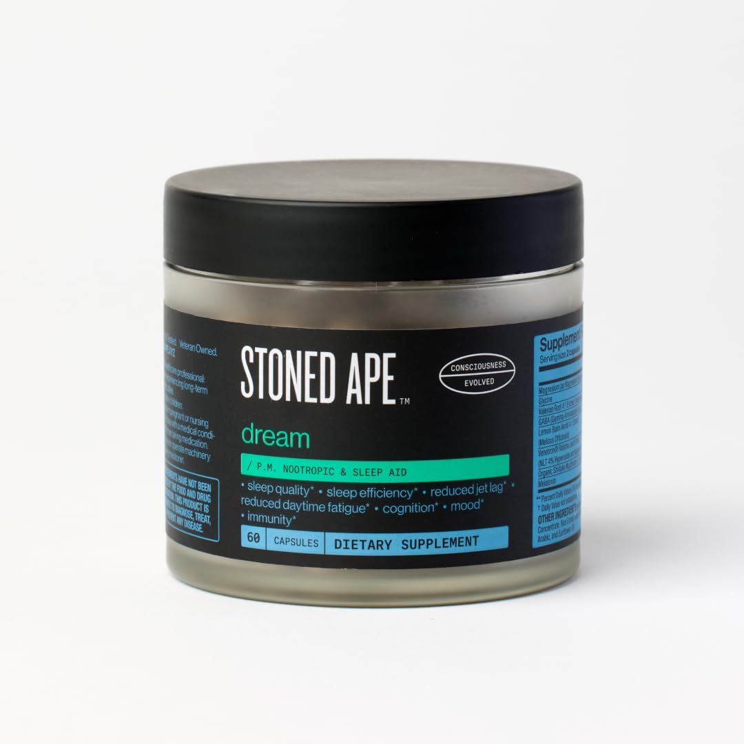 Stoned Ape Dream complément alimentaire sommeil 60 capsules vue avant