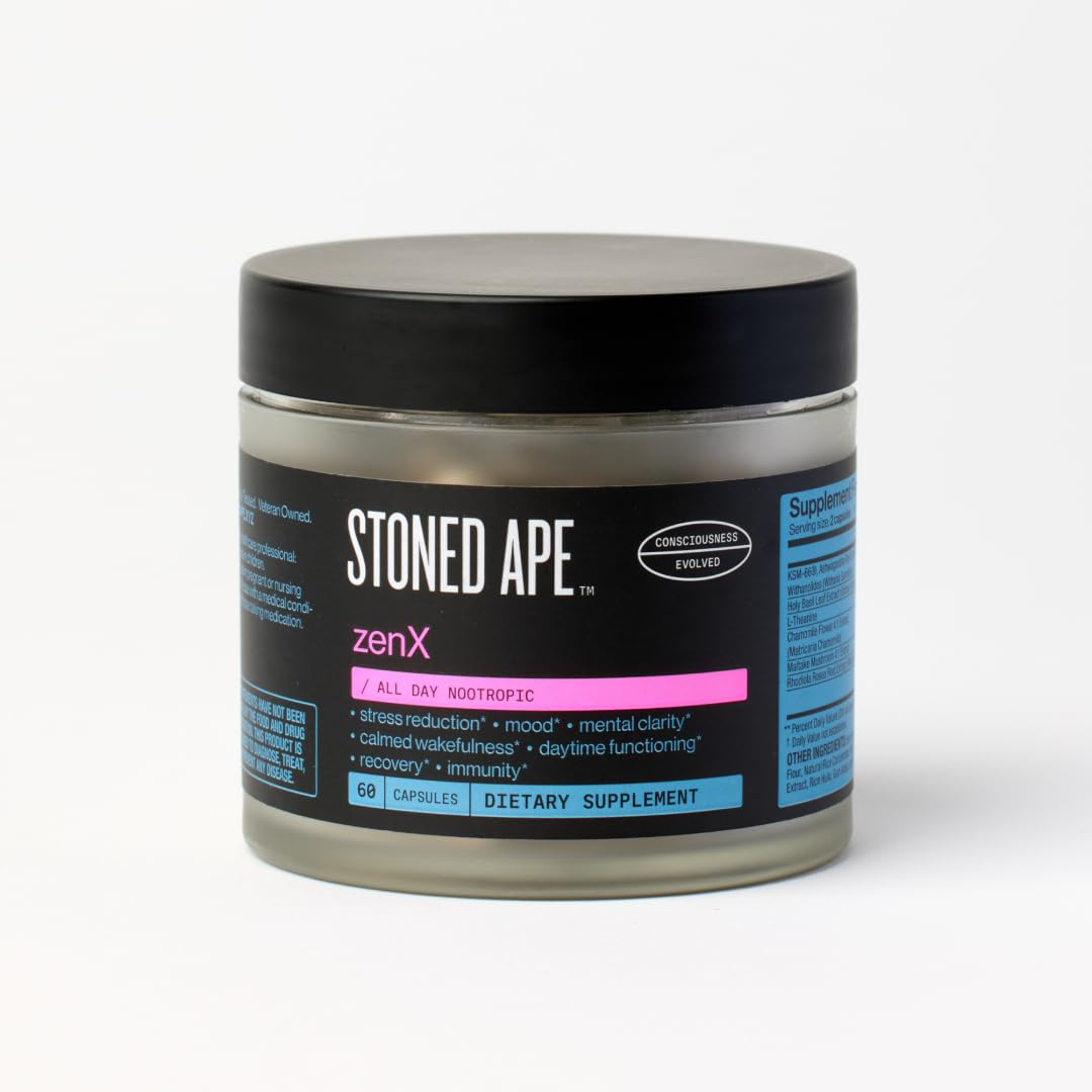 Stoned Ape ZenX 60 capsules avec Ashwagandha et L-Théanine