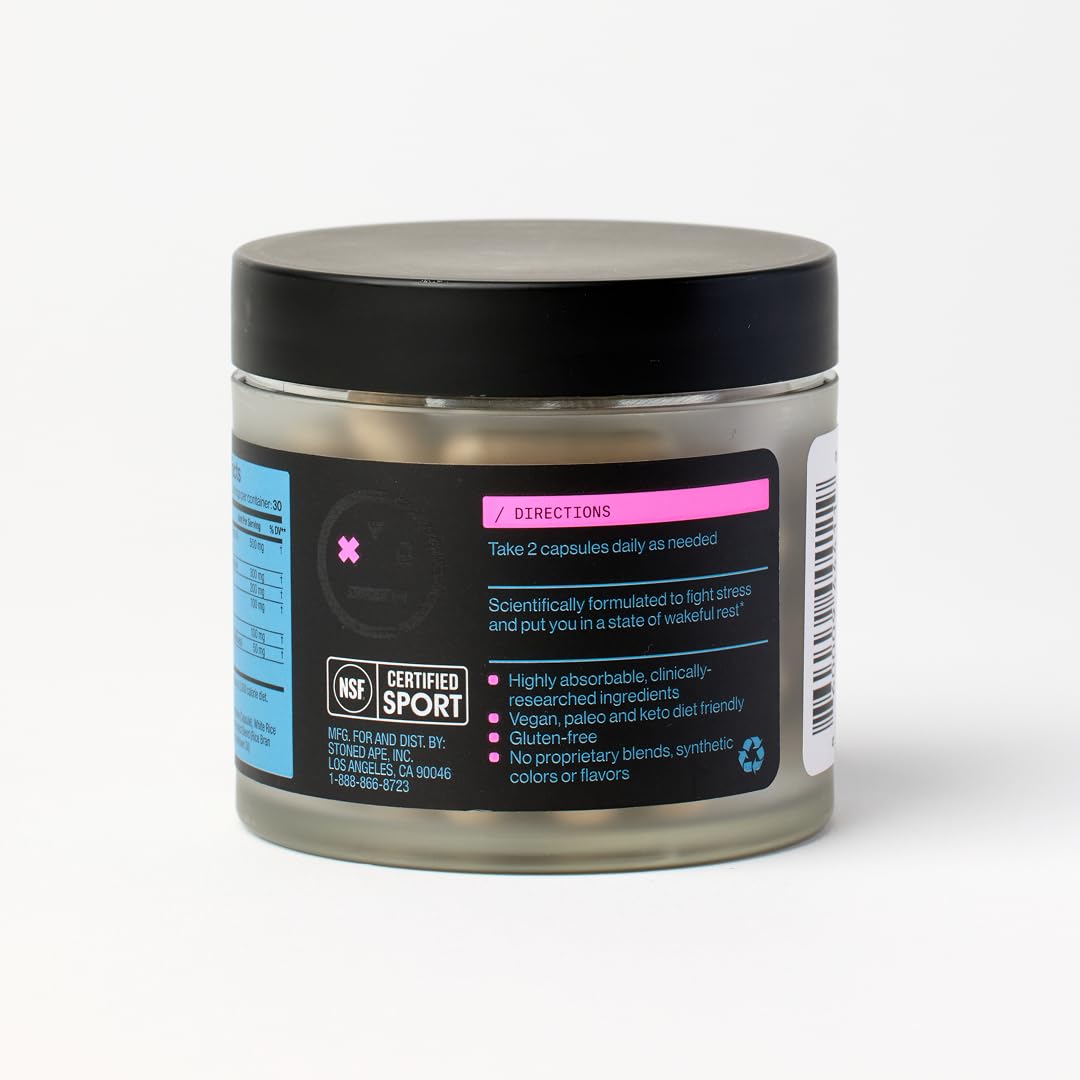 Stoned Ape ZenX 60 capsules avec informations nutritionnelles