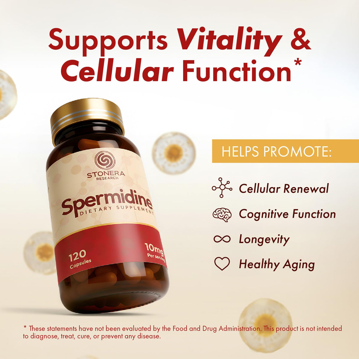 STONERA Complément Alimentaire Spermidine 10mg 120 capsules arrière