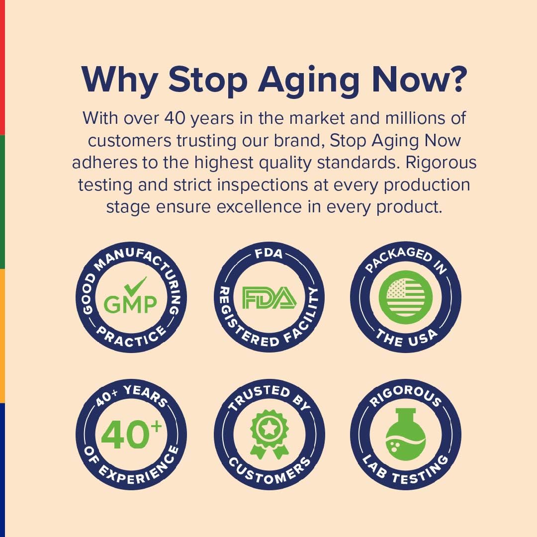 Stop Aging Now complément alimentaire format et contenu