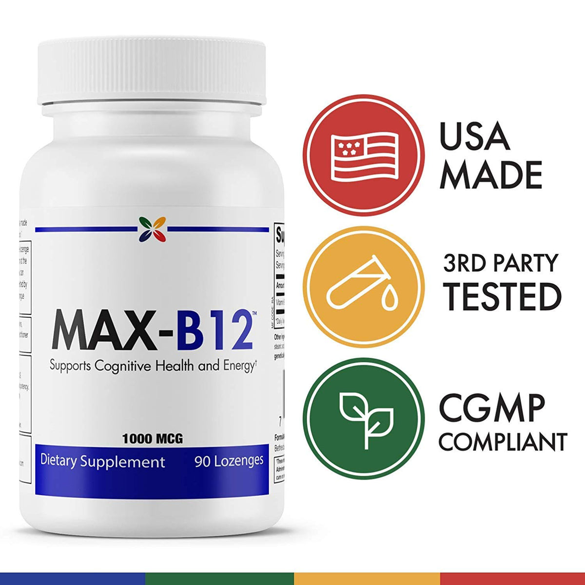 Stop Aging Now Lozenges MAX-B12 1000 MCG informations nutritionnelles