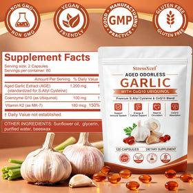 StressXcel Extrait de Ail Vieilli 1200mg gélules ouvertes