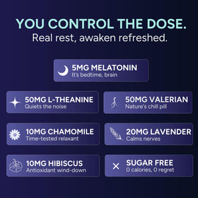 STRIPPIES bandes de sommeil dissolvables 5mg Melatonin ingrédients naturels