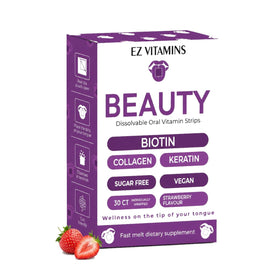 Strips de beauté EZ VITAMINS en format fraise, 30 unités