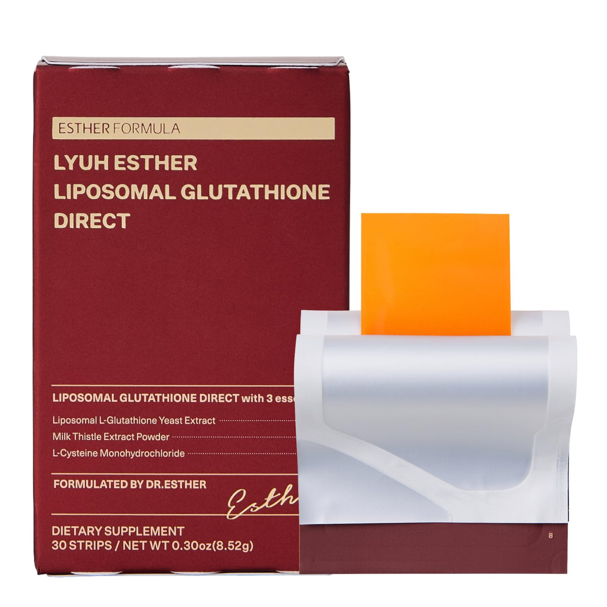 Strips de Glutathion Liposomal ESTHER FORMULA, boîte de 30 unités