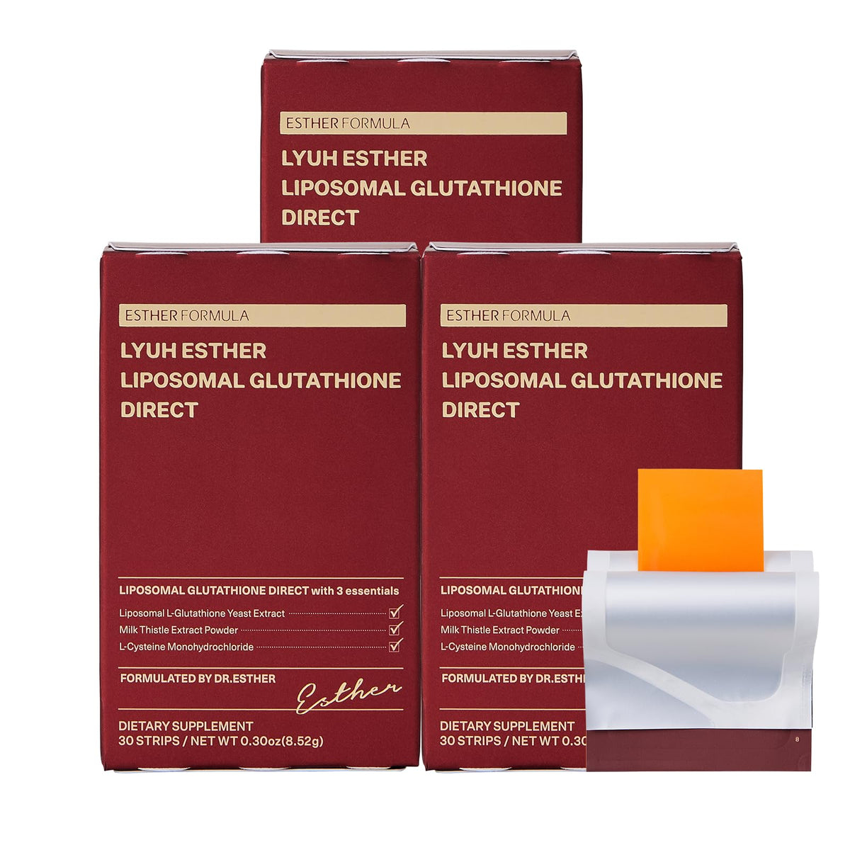 Strips de Glutathion Liposomal ESTHER FORMULA paquet avant