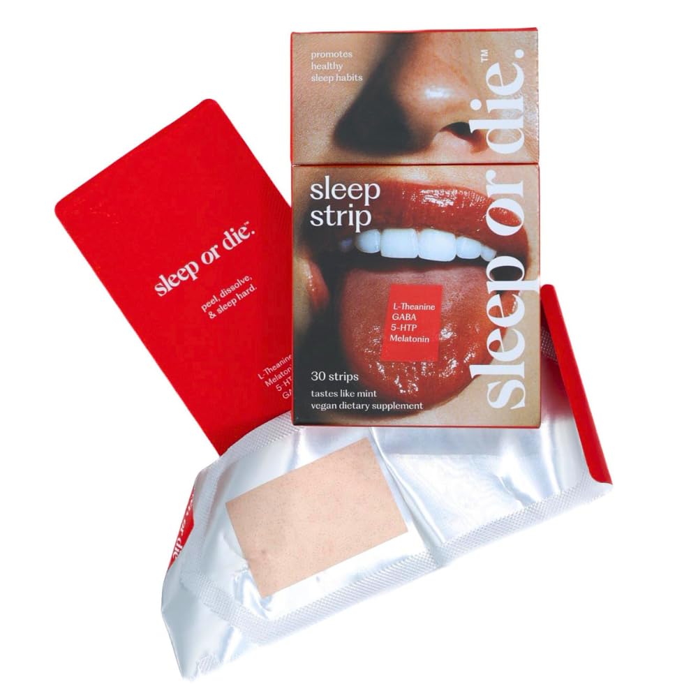 Strips de Sommeil Sleep or Die en menthe, boîte ouverte avec 30 unités