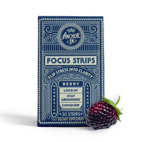 Strips dissolvants Anchor In Calm & Focus, vue avant avec emballage