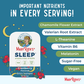 Strips dissolvants MARYRUTH'S en usage, placés sur la langue