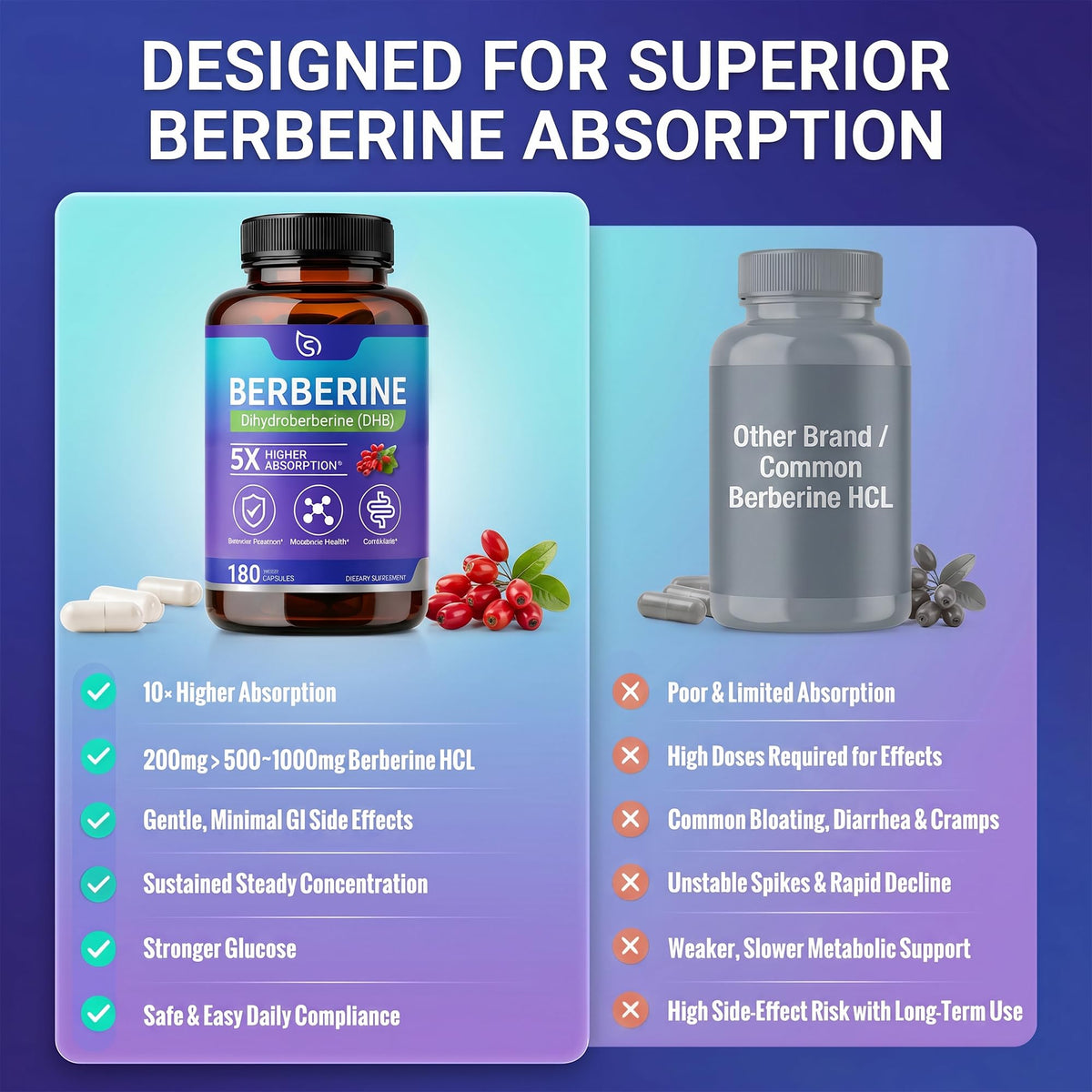 Strmuscle Dihydroberbérine 200mg avec des ingrédients naturels