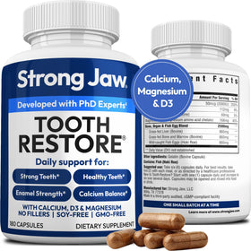 Strong Jaw Complément Alimentaire Dents Gencives 180 Capsules - avant