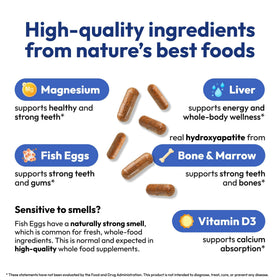 Strong Jaw Complément Alimentaire Dents Gencives 180 Capsules - étiquette