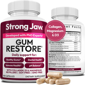 Strong Jaw Gum Restore 180 capsules vue de face