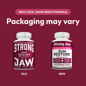 Strong Jaw Gum Restore emballage avec gélules