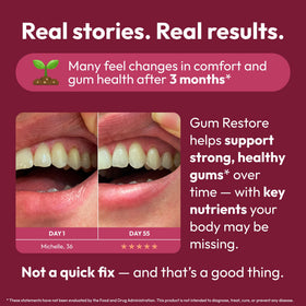 Strong Jaw Gum Restore gélules dans un verre