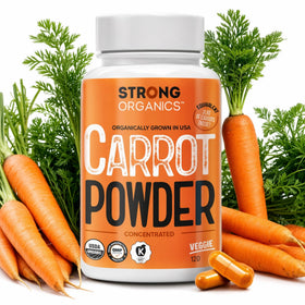 Strong Organics Poudre de Jus de Carotte Crue Capsules 120 Compresse