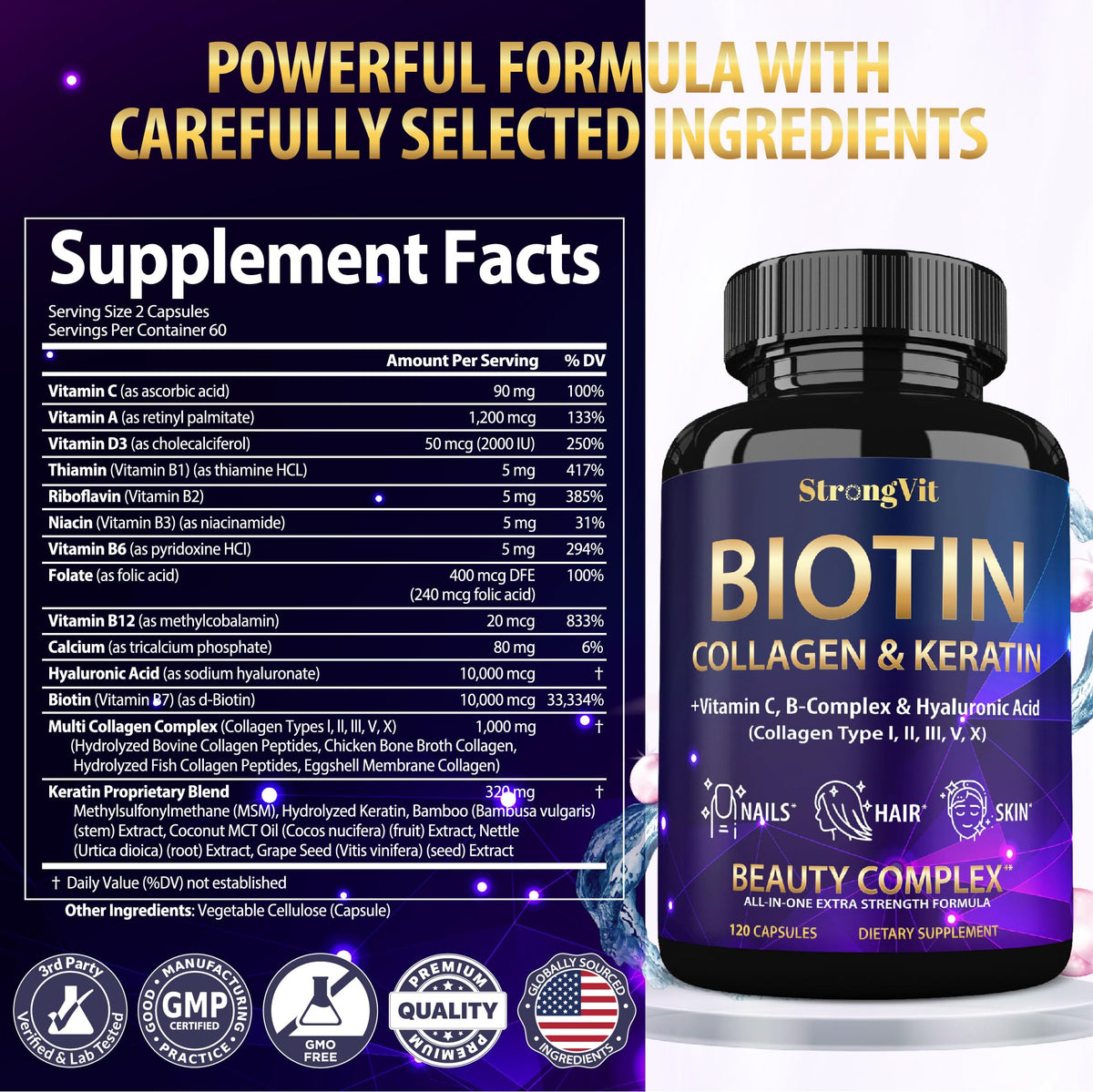 StrongVit Biotine capsules prêtes à être prises