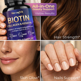 StrongVit Biotine étiquette du produit avec ingrédients