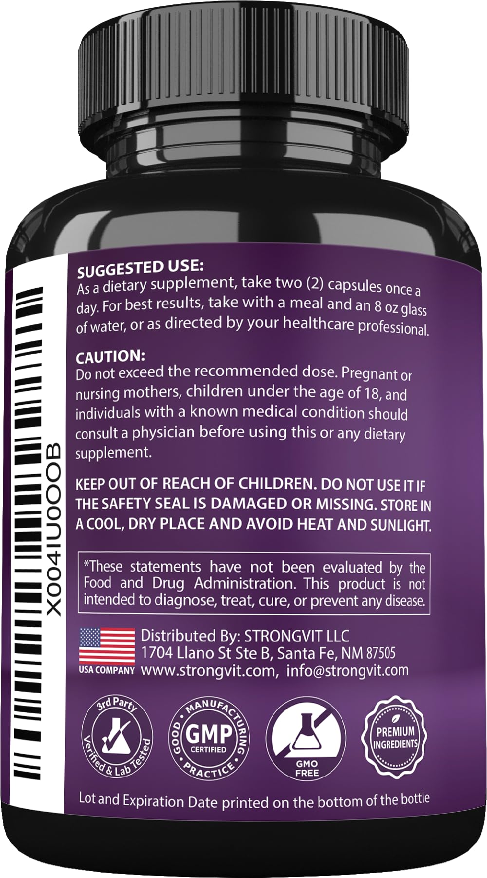 StrongVit Resvératrol avec des capsules non ouvertes