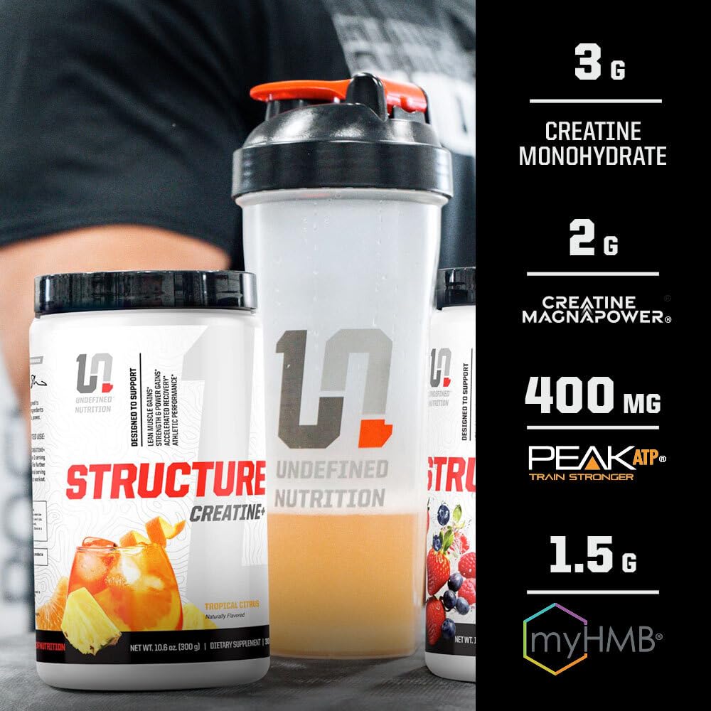 Structure Creatine+ Undefined Nutrition 394g container side view