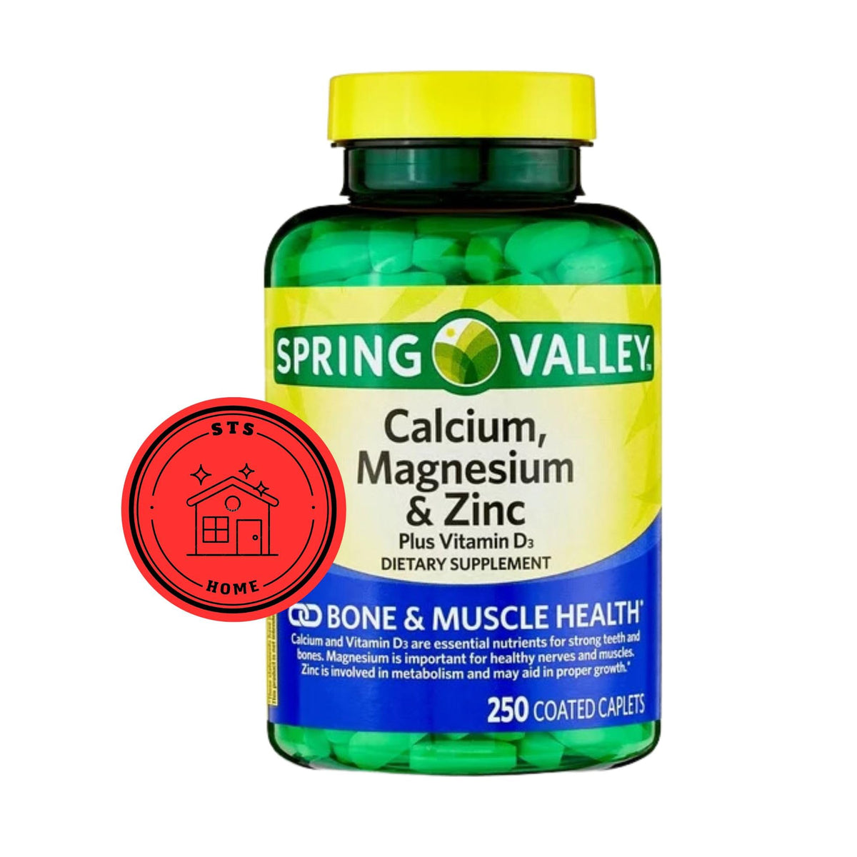 STS Home Complément Alimentaire Calcium Magnésium Zinc 1000 mg - vue avant
