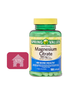 STS Home Complément Alimentaire Magnésium Citrate 100 mg - Flacon avant