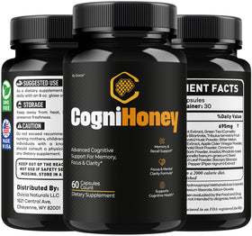 Style de vie avec les capsules CogniHoney d'OVICIA sur une table