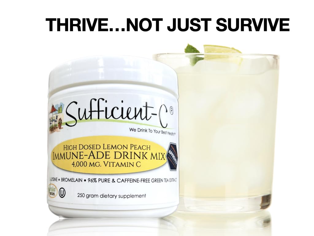 Sufficient-C Mélange de Boisson Vitamine C 4000 mg 250 g en poudre