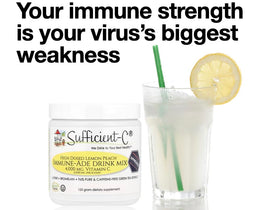 Sufficient-C Mélange de Boisson Vitamine C Citron Pêche 125g arrière