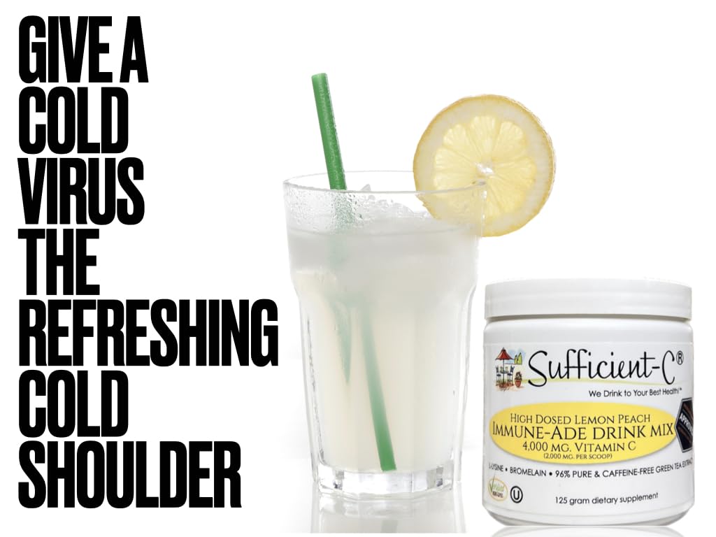 Sufficient-C Mélange de Boisson Vitamine C Citron Pêche 125g en préparation