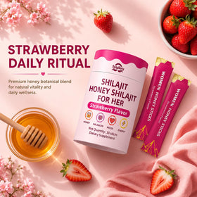 Suiyilary bâtonnets de Shilajit au miel fraise contenu