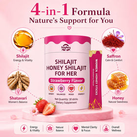 Suiyilary bâtonnets de Shilajit au miel fraise stick individuel