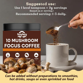 Suiyilary Café aux Champignons 200g - mélange dans un bol