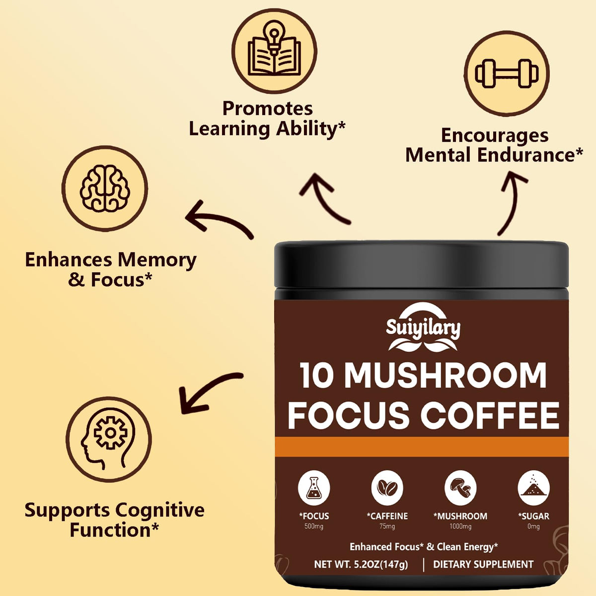 Suiyilary Café aux Champignons 200g - préparation d'une boisson
