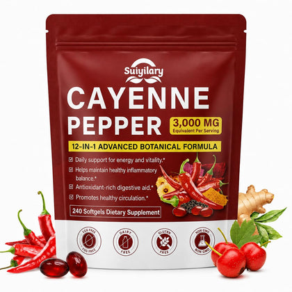 Suiyilary gélules de cayenne 240 gélules végétales en sachet