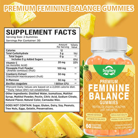 Suiyilary Gummies Probiotiques avec extrait de canneberge et poudre d'ananas