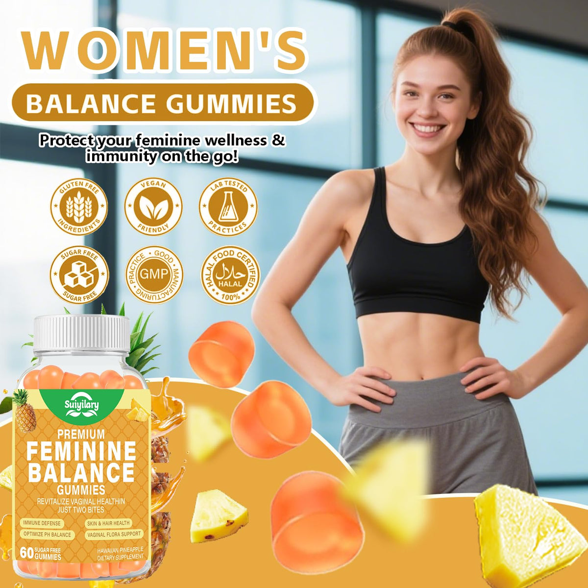 Suiyilary Gummies Probiotiques dans un environnement de salle de bain